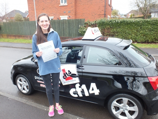 Many Congratulations Emily & Happy Easter. What a BRILLIANT day you can have today, chocolate & a FULL driving Licence! Well Done - Drive Safely in your new car, take care Barry x
