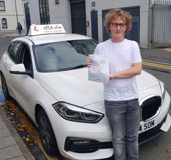 Well Done George, Passing In Cardiff Today On Your First Attempt – Despite Not Knowing Where The Engine Coolant Goes! <br />
Lucky You Had 1 Other Minor Giving You 2 Minors In Total As You Were So Close To A Clean Sheet Otherwise You Would Never Live That Down. Great Drive Again, Look After The Car You Have Just Bought, Keep Shopping To Get The Insurance As Low As Possible, And Remember To Keep To Th