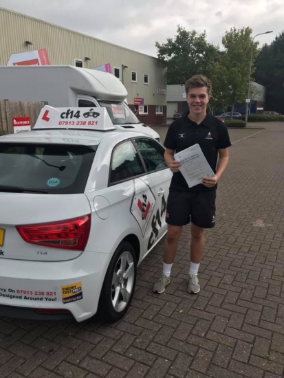 Congratulations Gethin on your first time pass in cardiff today with only 2df - now you can repay all the lifts haha