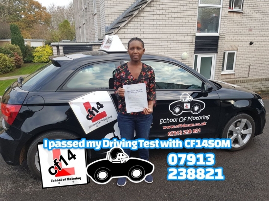 FINALLY, and I really do mean FINALLY, the wait is over! Gladys has PASSED her practical driving test today - with a fantastic and smooth drive - my only question is, why didnt you come to us earlier? I am so pleased for you and your family, hope your son is getting well after his operation. Take Care Barry x