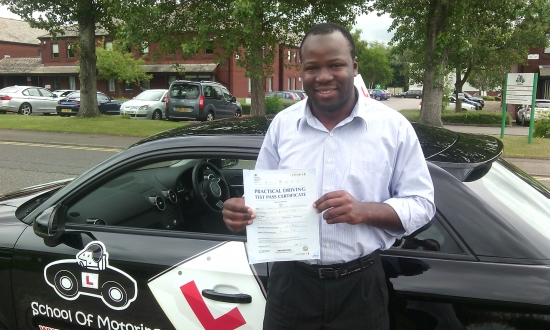 Well Done Ganiy excellent drive today - congratulations on another PASS with cf14 School Of Motoring and thanks for the kind acute;Reviewacute;