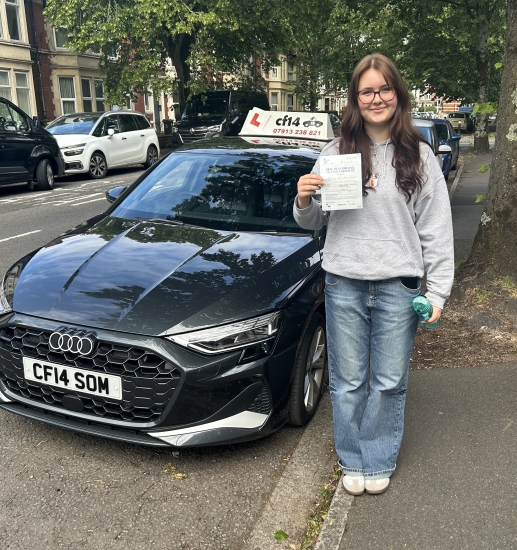 Many Congratulations To Amelia, Passing In Cardiff On Her First Attempt With Just A Couple Of Driving Faults! 👏 👏 👏 Fab Student - Very Calm And Sensible When Driving, Picking Up All Aspects Very Quickly 🥳🍾😎We Just Need Her To Complete Her Final School Exams Before Going Of To Uni - But At Least She Can Now Drive To School And Take Them - As She´s Now The Proud Holder Of