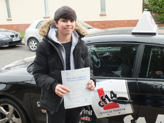 Okay, Not sure how you did this Ibby - but 15hrs of lessons, turning 17 only 6 weeks ago, and PASSING first time with just 2 minors - WOW!!<br />
<br />

<br />
<br />
Many Congratulations, See You On Pass Plus!