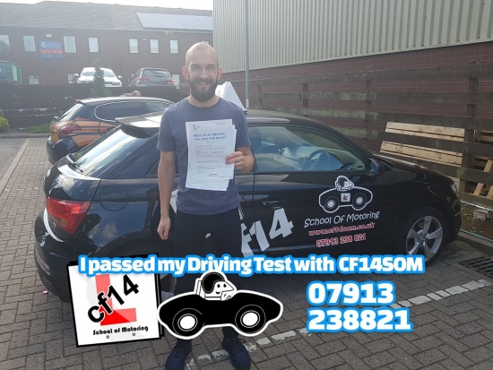 *** Many Congratulations To Jonathan, Passing In Cardiff Today, With Just 2 Minors, With An Excellent Drive. <br />
<br />
I Told You Rush Hour Traffic In The Holiday Period Is Completely Different To Usual, So Take Advantage - And You Definitely Did! <br />
<br />
WELL DONE!