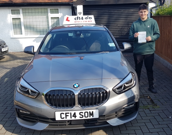 Many Congratulations To Joseph, Passing On His First Attempt With Just 1 Driving Fault Today. <br />
What A Great Way To Finish The Month, With Another Happy Customer. 🍾<br />
Well Done Joseph, Pleasure To Have Met And Taught You To Drive. Hope You Do Just As Well With Your Exams Next Month. Best Wishes For The Future, Drive Safely, And Congratulations From All Of Us Here At cf14 School Of Motoring! 🚘