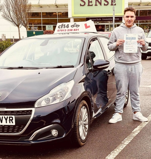 A massive well done today goes to Julius Kuman Jr who held his nerves through tight country lanes passing big lorry and other obstacles especially nerves as it was his very first test, but he did brilliantly and got that lovely blue passing certificate this morning in Cardiff DTC and only 1 minor on the email. Well done mate, you’ve done absolutely brilliant, we’ve had some tough times, but yo