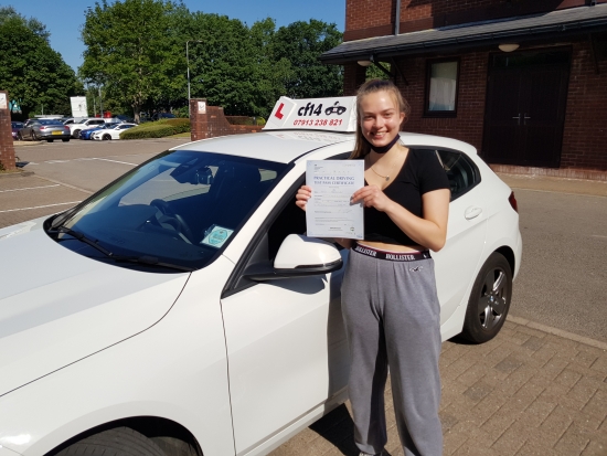 *** WOW What Can I Say! A Week Ago You Thought You Couldn´t Pass Your Test And Yet Today You Passed First; Time With No Driving Faults. <br />
<br />
Okay Its Taken A little Longer Than We Hoped - Just Over The Year But With Covid And No Lessons Or Tests, That Couldn´t Be Helped. <br />
<br />
Great Student, ACE Hockey Player, Not So Sure About The Flamingo Dancing Or Keyboard Lessons, Whatever You Decide