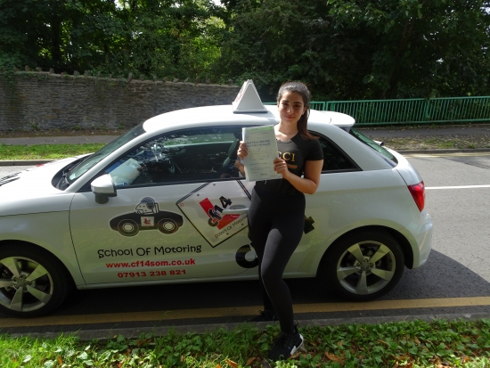 MAGNIFICENT effort today Klara Many Congratulations on passing first time - Watch out for bin lorries in the future but well done see you on Pass Plus take care Barry x