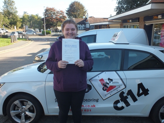 FANTASTIC, Disappointed you got that ONE Minor, otherwise the perfect drive! Many Congratulations, Brilliant drive today, well done!