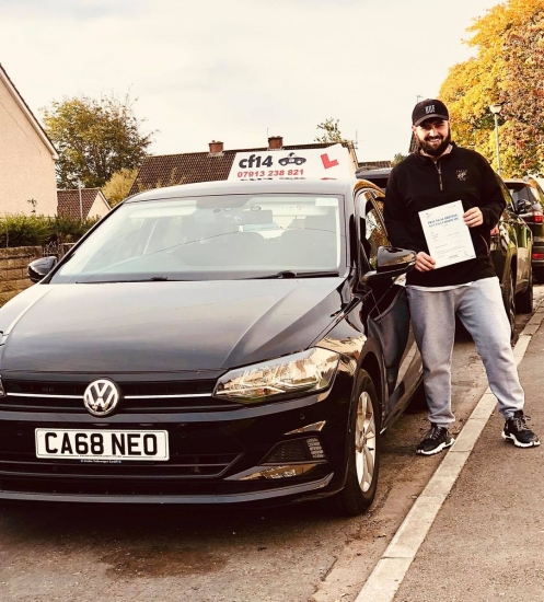 And we can breathe the sign of relief again, as we’ve managed to get another brilliant PASS for CF14 with Liam Leonard in Cardiff DTC today morning, and he is one of mine last pre Covid booked but moved around test, so after a long and frustrating wait he can finally insure his car and go out by himself whenever and wherever. <br />
It’s been and absolutely pleasure mate, you’ve been great, very 