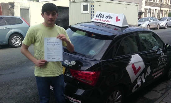 Fantastic Well Done Liam - Those traffic lights nearly caused you a problem but that charm and wit you used on the examiner worked wonders Have fun looking for a car and drive carefully