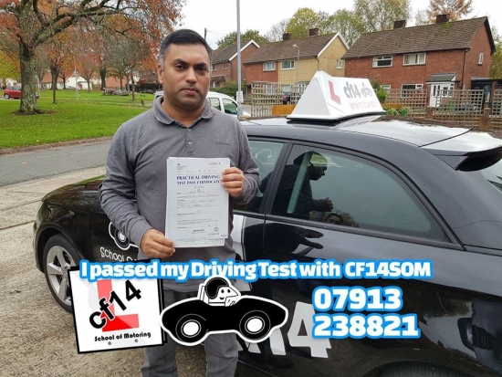*** Many Congratulations Manzar, Great drive today, just 3 minor faults. Time to go car hunting and enjoy that new licence when it arrives in the post WELL DONE! ***