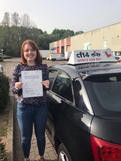 Congratulations Mary on your practical driving test pass in Cardiff today - now you can go totally freelance and not have to pay for a driver 🚗😁- happy car hunting Rebekah xx