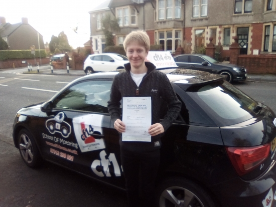 Many Congratulations Matthew, Brilliant drive, just 1 minor & on your first attempt. You can insure your own car now and at long last take it off of your drive.<br />
<br />
Very Well Done, drive Safely Regards Barry