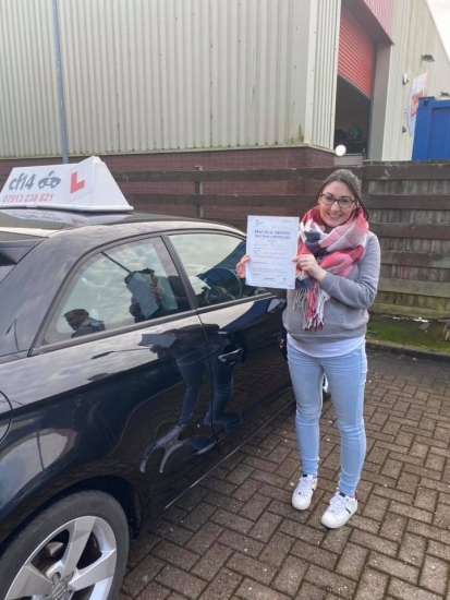 Congratulations Meagan on passing your practical driving test with only 2 dfs in Cardiff today - and all the best for when the baby arrives Rebekah xx