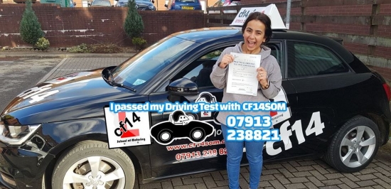 Many Congratulations to Reham on PASSING your driving test today, what a great smile you have and so excited, WELL DONE