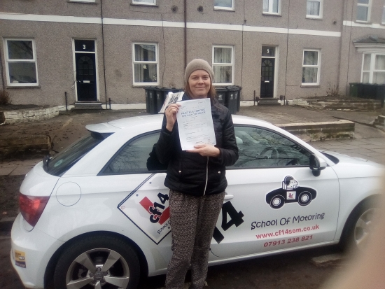 I absolutely recommend Barry and the cf14 driving school Barry was calm friendly and totally professional Having had lessons on and off over the years with different instructors and never trying for my test Barry believed in me and got me through A joyful experience<br />
<br />

<br />
<br />
Magnificent What a great day for you<br />
<br />
I was more nervous than you but all that hard work really paid off Many Congra