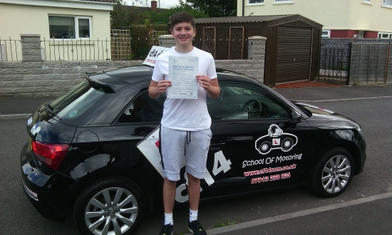 Amazing first time PASS - terrific drive although a little fast Iacute;m told so thatacute;s all the family through pressure is off both of us now <br />
<br />

<br />
<br />
Well Done remember to drive safely as the next 6 months especially are critical to keeping hold of that new licence of yours Kind Regards amp; Best wishes to all the family