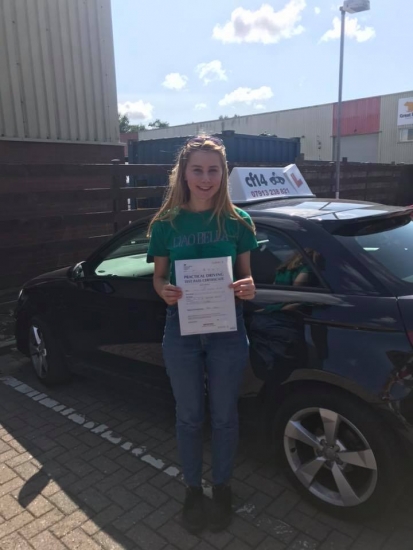 Congratulations Sara on passing your practical driving test in Cardiff today xx