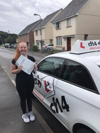 Congratulations Skye Crawford on your practical driving test pass today in Barry - you got those nerves under control - shame about nearly hugging the examiner to death though -Rebekah 😂😂😂