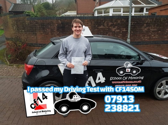 Many Congratulations to Steffan, PASSING with just 1 minor in Cardiff today. Great drive - enjoy the rest of you holidays before travelling back to Uni - good luck in Sheffield. WELL DONE!