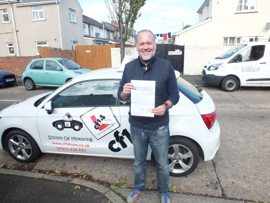 Fantastic! Well Done Stephen on PASSING your test with just 3 minors, now I´m just wondering - Do you know anywhere that will insure you haha!