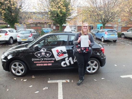 FABULOUS! Many Congratulations Tegan on PASSING first time with cf14 School of Motoring. What were the words you said to me, ´I´m not lucky, I wont Pass´ but the point is you are good enough and DID pass. Well Done & thanks to Becky for the extra help to get you here today. Enjoy yout new licence, take care Barry x