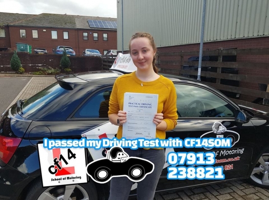Many Congratulations to Teifi, PASSING first time today with cf14 School of Motoring. Well Done and good luck with that radio job you have just got!
