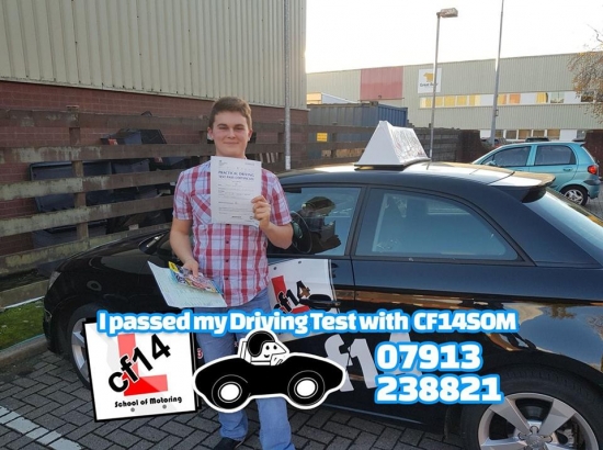 *** Many Congratulations Tom From Us All At cf14 School of Motoring ***<br />
FIRST time pass, after giving me nightmares over your driving licence, WELL DONE! — feeling awesome.