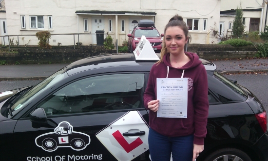 Great day great drive - really pleased for you Now you can tell your parents that not only did you have your test today but you PASSED first time Magnificent