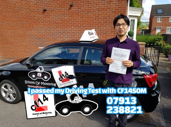 Many Congratulations YoYo, Passing In Cardiff Today With A Great Drive. You Really Deserved That Pass, Lots Of Effort And Determination Put In, So Really Well Done.