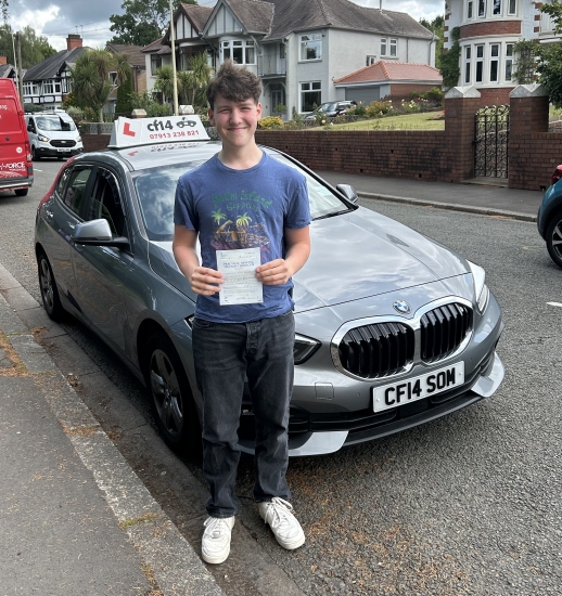 Many Congratulations To Rhydian, Passing His Practical Driving Test On His First Attempt In Cardiff Today - With Just 1 Driving Fault! 🥳🎉👏Great Student & Driver - Although The Hour Before He His Best To Make Me Nervous, By Trying To Crash About 3 Times (Nerves Ha Ha! )But He Overcame That To Have A Fantastic Drive, Just Needs To Replicate This With Exam Results Now. Good Luck 