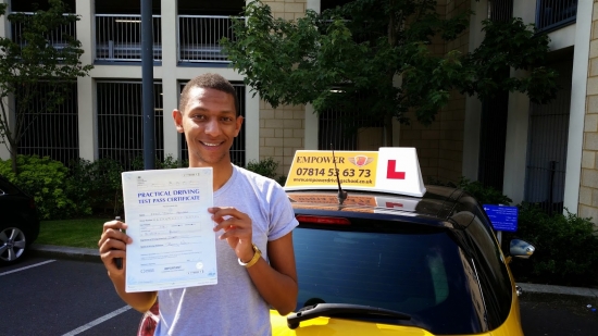 Amazing driving instructor MUCH better than a previous one for a different company very helpful patient and helped me pass first time thanks Kal :-