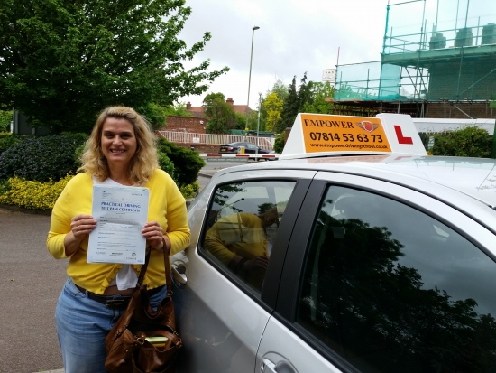 I am so happy that I passed my driving test first time Kal was patient and explained to me thoroughly everything I need to know which enabled me to pass my driving test<br />
<br />
Thank You