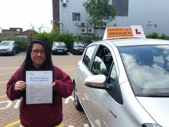 I passed my test first time thank you very much Kal for your help Great instructor definitely I will recommend your school to any one who wants to pass the driving test first time