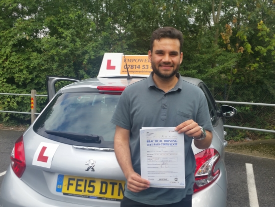 Passed my driving test first time with flying colours Thanks to Kal Really helped me a lot Highly recommended