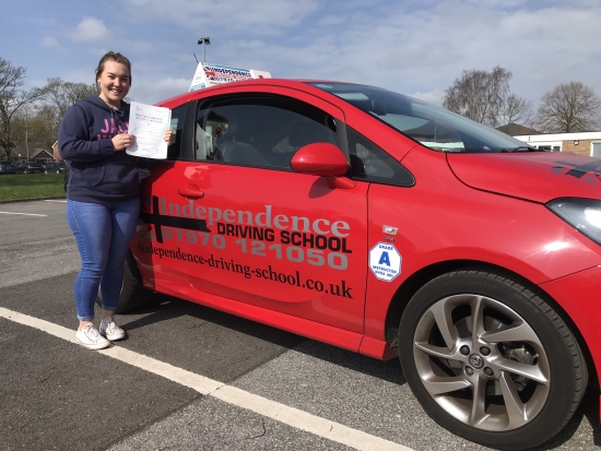 Well done Beth passed 01/04/2019 with zero faults