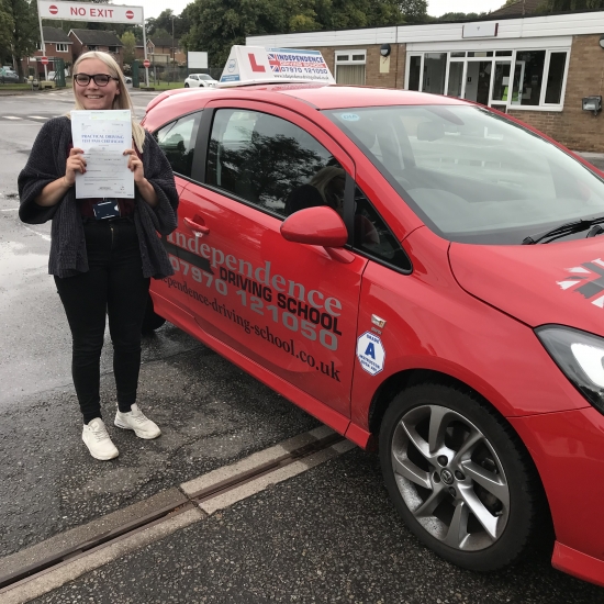 Well done Molly passed 09/09/2019 at Watnall test centre