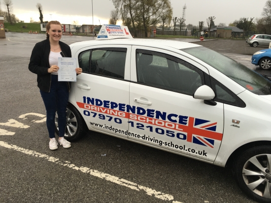 Well done Ashleigh passed first time at Watnall 27042016