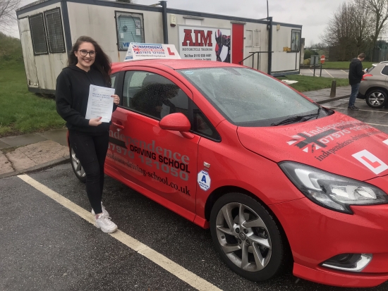 Congratulations Christina passed 02/04/2019