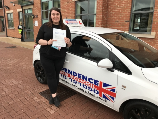 Congratulations Kia passed at Chilwell test centre 20/11/2018
