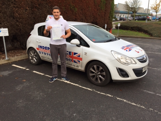 Congratulations Kaden passed 17112014 at Beeston test centre with 5 faults 