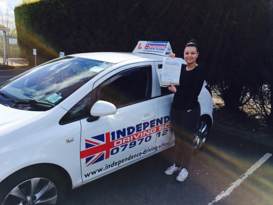Congratulations Kate passed 28042015 at Beeston Test centre