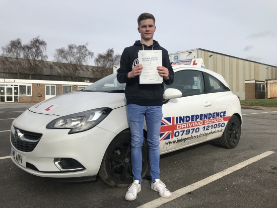 Well done Alex passed 16022018 at Watnall test centre