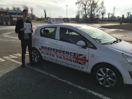 Congratulations Alex passed 29022016 at Watnall test centre