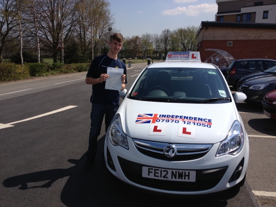 Congratulations Alex passed 010513 with 4 faults