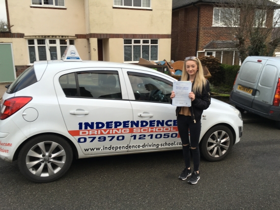 Congratulations Alice passed 06012016 at Watnall test centre