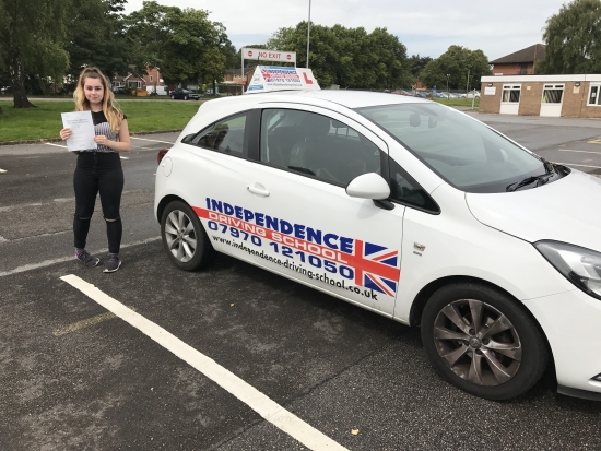 Congratulations Alisha passed at Watnall test centre <br />
<br />
14082017