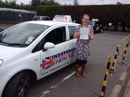 Well done Amy passed 14062014 2nd time with 5 faults