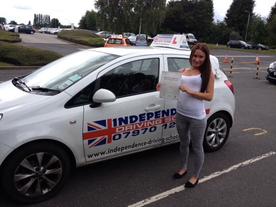 Congratulations Amy passed 06082013 2nd time with 6 faults